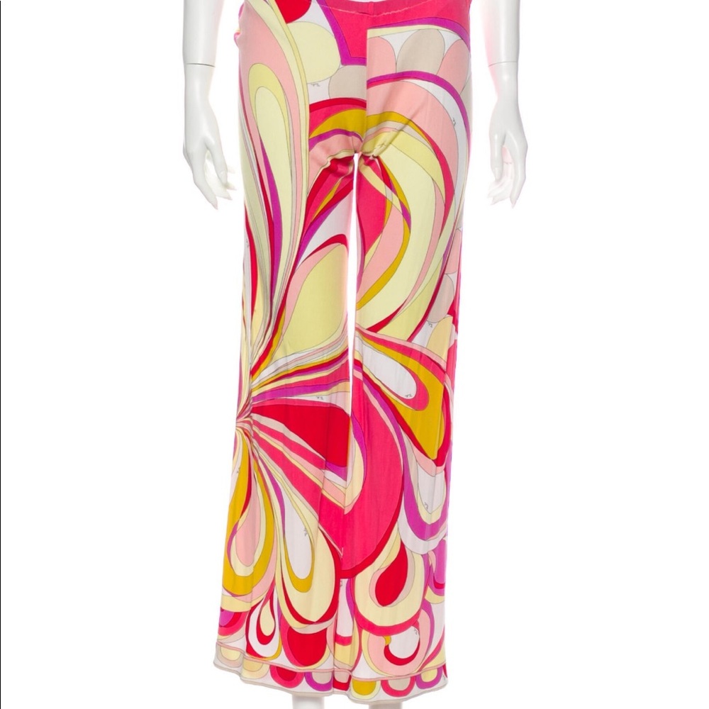Emilio Pucci Printed Wide Leg Pants